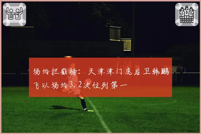 场均拦截榜：天津津门虎后卫韩鹏飞以场均3.2次位列第一